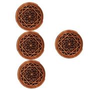 VICASKY 4pcs Wooden Guitar Sound Cover Replacement for Acoustic Guitars Feedback Buffer for Reducing Feedback during Live Performances Supplies