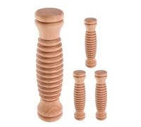VICASKY 4pcs Wooden Massage Roller Sticks Multipurpose Muscle Massage Tool for Legs, Back, Neck Feet, Portable Small Size Fitness and Yoga Therapy Roller for Travel and Home Use
