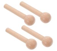 VICASKY 4pcs Wooden Pegboard Hooks for Homes and Offices with Easy Installation and Sturdy Material, Round Shape Design for Practical and Aesthetic Wall Storage Solutions