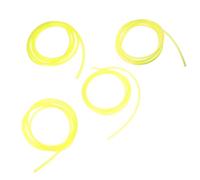VICASKY 4pcs Yellow Rubber Fuel Line Hose Kit for Small Engines and Chainsaws, Flexible and Resistant to Hardening, Includes 2x3.5mm, 2.5x5mm, 3x5mm, and 3x6mm Sizes, for Lawn Mower