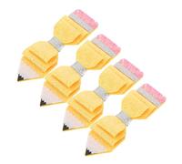VICASKY 4pcs Yellow Sequin Bow Hair Clips for Lightweight Duckbill Barrettes Sparkly Glitter Hair Accessories for Back to School Parties and Everyday Wear