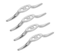VICASKY 4pcs Zinc Alloy Blind Cord Cleats Rope Holder Lightweight Wall Mounted Curtain Cord Hooks for Window Blinds Easy Installation Tangle Home Supplies