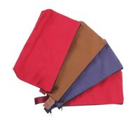 VICASKY 4pcs Zipper Pencil Bags Small Pencil Bags Portable Cotton Canvas Smooth Zipper Prevent Slipping Assorted Colour Travel Cosmetic Stationery Organiser 25cm*13cm*5cm