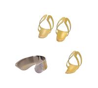 VICASKY 4pieces Guitar Finger Protectors Stainless Steel Finger Picks Set Silver Thumb Index for Electric Acoustic Classic Guitars