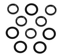 VICASKY 5 Pairs Black Metal Guitar Nut Washers Pack Good Glossiness and Rust Resistant Features, Suitable for Electric Guitar Parts Maintenance at Home Or Store