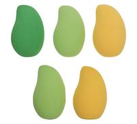VICASKY 5 Pcs Stylish Mango Shape Cosmetic Powder Sponges Portable Soft Sponge Makeup Tools with Delicate Makeup and Strong Grasping Power Random Color