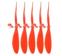 VICASKY 5 Sets Rc Model Airplane Propellers 14.5Cm Orange Plastic Spiral Blades with Tail Hooks for DIY Science Projects and Helicopter Model Spare Parts