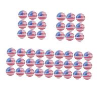 VICASKY 50 pcs American Flag Lapel Pins Patriotic Metal Badge Lightweight Resistant Brooches for Clothes Bags Shirts Independence Day Celebration Accessories