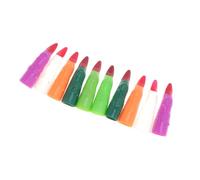 VICASKY 50 Pcs Halloween Fake Fingernails Assorted Color Plastic Fingernail Claws with Long Tips for Witch Zombie Costume Party Cosplay Trick Props