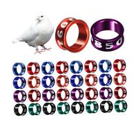VICASKY 50 Pcs Metal Bird Leg Bands for Chicken Pigeons Closed Foot Rings with Smooth Surface for Poultry Identification and Loss Prevention Easy to Use Compact Random Color