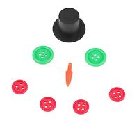 VICASKY 50 Sets DIY Christmas Snowman Accessories Kit with Mini Hats Plastic Nose Buttons and Decorative for Snowman Making Crafting and Holiday Decor Gifts