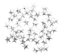VICASKY 50Pcs 2Cm Mini Christmas Star Ornaments with Hole, Hanging Star Decorations for Christmas Tree Topper and Cake Decor, Home and Office Holiday Accessories
