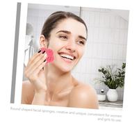 VICASKY 50pcs Biodegradable Wood Pulp Facial Sponges Flower Shape for Gentle Cleansing and Makeup Removal Soft Exfoliating Face Pads for Daily Skincare and Travel Convenience