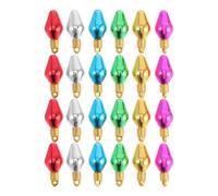 VICASKY 50pcs Christmas Light Bulb Beads Plastic Mini Hanging Bulb Charms for Jewelry Making and Holiday Decor Lightweight Compact Design Festive Christmas Ambiance