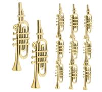 VICASKY 50pcs Miniature Musical Instrument Models Trumpet Saxophone Clarinet Ornaments for Christmas Tree Decoration DIY Crafts Festive Party Accessories