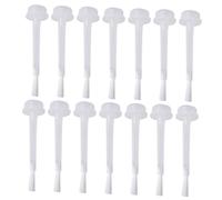 VICASKY 50pcs Nail Polish Replacement Dipping Liquid Applicator Brush Set for Manicure Supplies White Bristle Nail Art Brush for Professional and Home Use