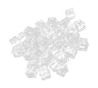 VICASKY 50pcs Reusable Acrylic Ice Cubes with Realistic Square Shape, Decorative Fake Ice Cubes for Fish Tanks Enhancing Aesthetic Appeal and Photography Props