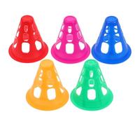 VICASKY 50pcs Roller Skating Cones Pvc Lightweight Training Markers, Red Blue Yellow Green and Rose Red, for Roller Skating Practice in Communities and Parks