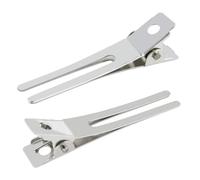 VICASKY 50pcs Silver Iron Hairdress Clips with Fork Design, Easy to Open and No Hair Kinks, Lightweight Metal Hair Clips for Make-up and Washing Your Face