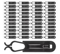 VICASKY 50pcs Weatherproof Christmas Light Clips with Plastic Gutter Hooks Outdoor Festival Lighting Hangers for Secure Holiday String Lights Non-Slip Design for Christmas and Halloween