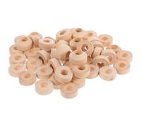 VICASKY 50PCS Wooden Dolly Pegs Stands for DIY Craft Projects Unfinished Natural Doll Pin Stand Bases Figure Display Holder for Painting Peg Making Accessories