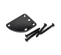 VICASKY 5holes Electric Guitar Neck Plate Bass Neck Plate Black Lightweight and Easy to Install