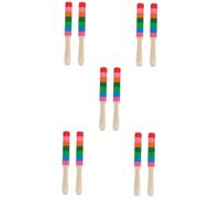 VICASKY 5pairs Wooden Rhythm Sticks for Music Education Percussion Instrument for Safe Rounded Edges Enhance Beat Precision Musical Sticks