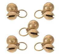 VICASKY 5Pcs 22Mm Tiger Head Cat Collar Bells for Pets Metal Dog Collar Bell Charms with Ring Compact Safety Pendant Accessories