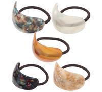 VICASKY 5pcs Acetic Acid Hair for Ponytails Elastic Stretchy Hair Ties with Artistic Patterns Quick Styling Headwear for Womens Travel Parties Gatherings
