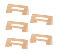 VICASKY 5pcs Aged Bamboo Three-stringed Instrument Bridge for Mandolin Bridge Replacement Traditional Craftsmanship for Sanxian in Chinese Folk Music