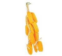 VICASKY 5pcs Artificial Corn String Decorations for Food Party and Daily Life, Lifelike Yellow Foam Corn Hanging Strings Hemp Rope for Home Kitchen Decor