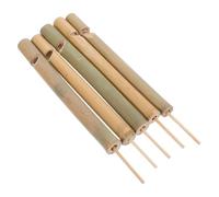 VICASKY 5pcs Bamboo Bird Call Whistle Bird Flute Call Flute for Beginners Outdoor Whistle Garden Ornaments Outdoor Slide Musical Instrument Toy for Teens Training for