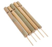 VICASKY 5pcs Bamboo Bird Whistle Instrument Portable Bird Call Flute for Fun Music Playthings Bulk Mimics Warbler Calls for Parks Forests Farms