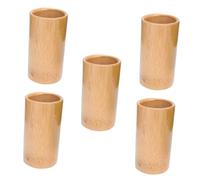 VICASKY 5Pcs Bamboo Cupping Cups Carbonized Fire Therapy Tools for Body Massage Supplies Smooth Round Mouth for Back Arm Waist Knee Circulation Improvement