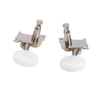 VICASKY 5pcs Banjo Tuning Pegs with Bushings Zinc Alloy White Silver Banjo Machine Heads Replacement for Broken Strings Including Left and Right Keys