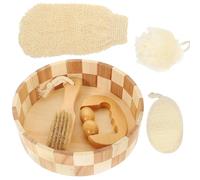 VICASKY 5pcs Bath Set Pumice Stone Foot File and Exfoliating Gloves Body Scrubber Kit for Shower and Foot Care