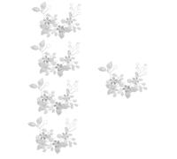 VICASKY 5pcs Bridal Crystal Hair Band Silver Vine Floral Headband for Women Wedding Hair Accessories Bride Headdress for Prom and Special Occasions