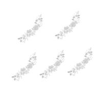 VICASKY 5pcs Bridal Hair Vine with Pearl Flower and Leaf Design Elegant Wedding Headpiece for Women Handmade Silver Alloy Hair Accessory for Bridal Hairstyles and Special Occasions