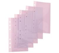 VICASKY 5pcs Budget Binder Inserts A6 Loose Leaf Pp Cash Envelopes with Left Opening Design, Easy to Carry Budget Planner Pocket for Students and Travelers Outdoor Financial Management