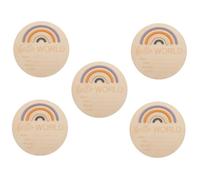 VICASKY 5pcs Cards Monthly Photo Prop for Newborn Announcements Capture Precious Moments Rainbow Design for Boys and Girls