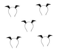 VICASKY 5pcs Christmas Hair Hoop Bat Wing Design Horror Headband Costume Accessory for Outdoor Carnival Bat Headband Christmas Decor