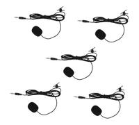 VICASKY 5Pcs Clip-On Microphones PVC Lavalier Mics for Phone Laptop Compact Design for Interviews Recording Streaming Live Broadcasts