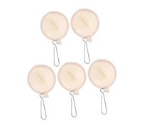 VICASKY 5pcs Coffee Filter Dispenser Reusable Strainer Cloth Coffee Filter Holder Fine Strainer for Liquids Beige
