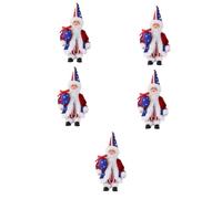VICASKY 5pcs Creative Independence Day Old Man Doll Decor Unique Sam Uncle Party Accessory for Home and Desktop Funny Festive Ornament with Fine Workmanship Friends and Celebration