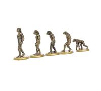 VICASKY 5pcs Dark Gold Primitive People Models Educational Human History Figures Simulation Ornaments Teaching Tools for Cognitive Development and Early Learning