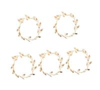 VICASKY 5pcs Delicate Pearl Hair Vine with Leaf Design Bridal Hair Accessory for Weddings and Bridesmaids Elegant Soft Chain Headband for Womens Wedding Decorations