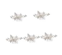 VICASKY 5pcs Delicate Wedding Hair Comb with Sparkling Rhinestones and Faux Pearls Lightweight Bridal Hair Accessory for Brides and Bridesmaids Elegant Headpiece Ornament for Wedding and