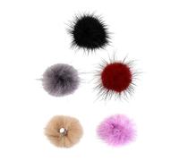 VICASKY 5pcs Detachable Magnetic Nail Art Hair Ball Decor Nail Ornaments Random Colors for Ladies and Girls Charming and Elegant Manicure Accessories