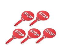 VICASKY 5pcs Dual-sided Red Green Traffic Signal Lightweight Stop Signs Handheld Paddles for Interactive Traffic Safety Education and Classroom Learning