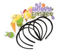 VICASKY 5pcs Easter Cartoon Hair Accessories Bunny Chick Headbands for Boy Girl Fun Easter Party Hair Hoops One Fits for Girls and Boys